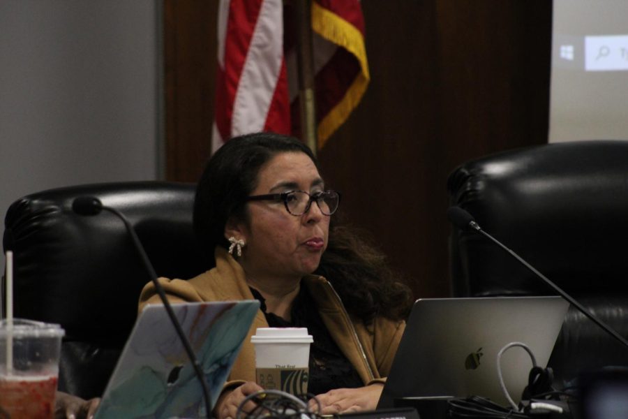 Heres a photo of one of the Board of Trustee members, Mariana Perez, 