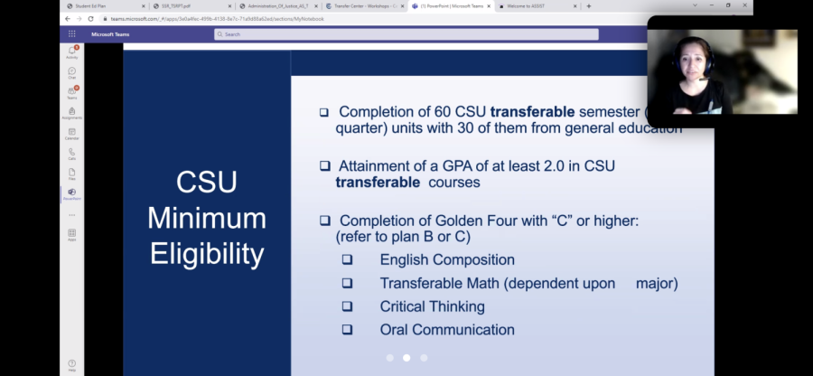 Marvelina+Graf+explains+the+minimum+eligibility+to+transfer+to+a+Cal+State+University.+