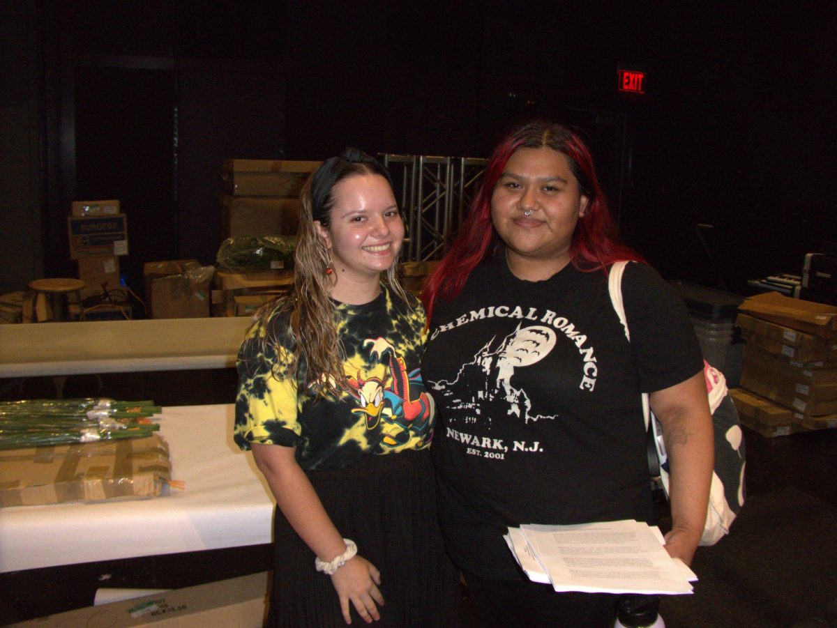 Stage manager for two consecutive years, Sarah Bell and the new stage manager for this falls play The Miser, Diane Lozano Ortiz