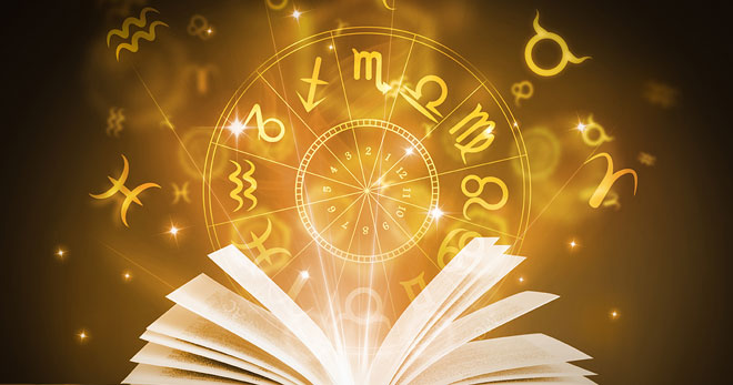 Astrology+signs+going+around+as+the+book+opens+shining.+