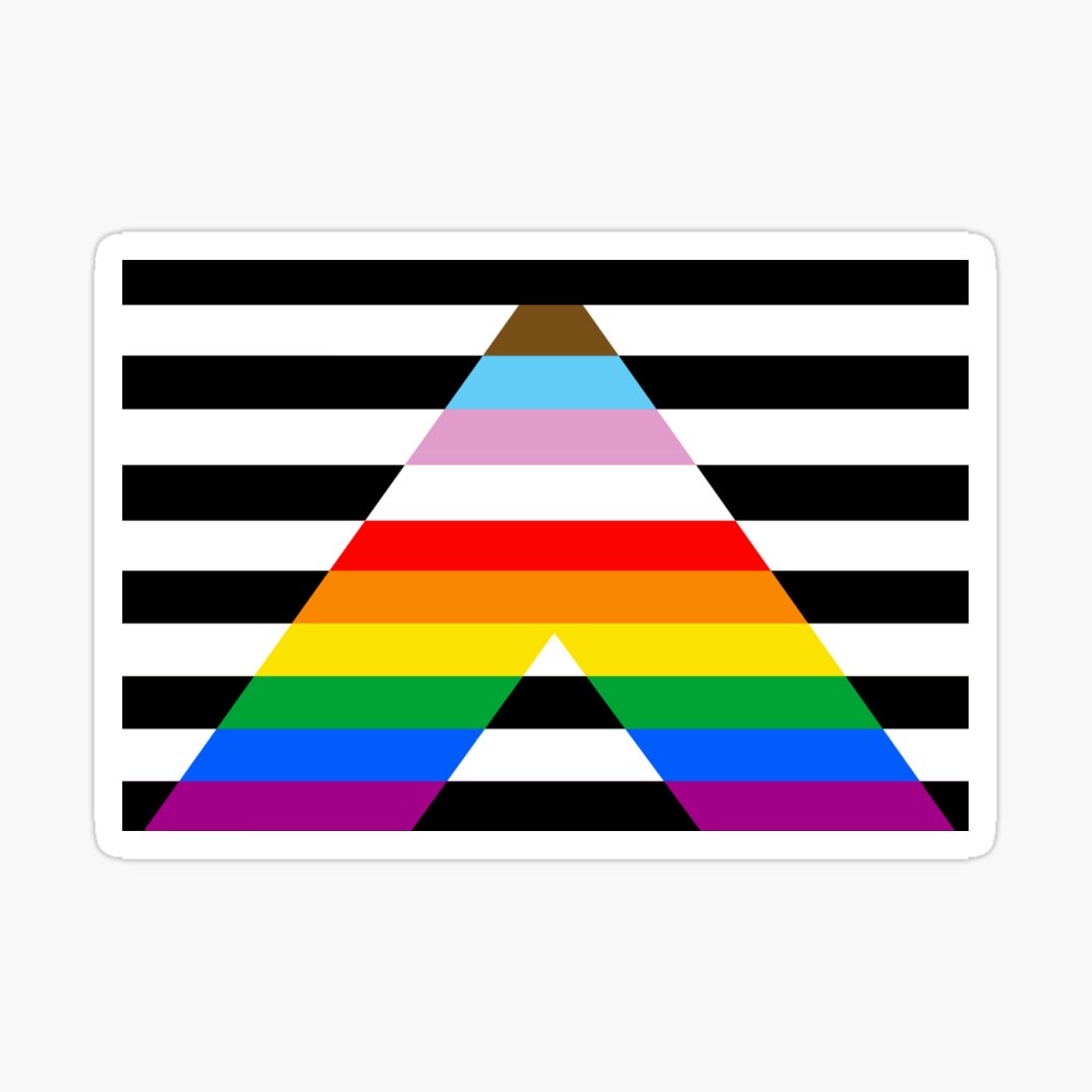The LGBTQ+ ally progress logo.