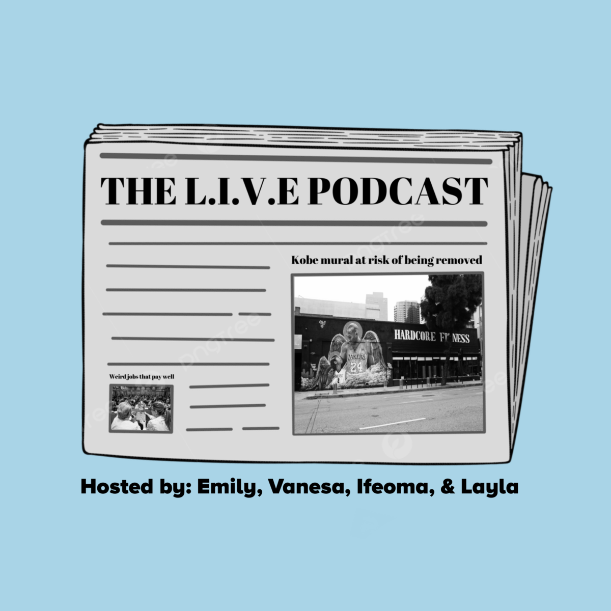 Logo for the L.I.V.E Podcast.