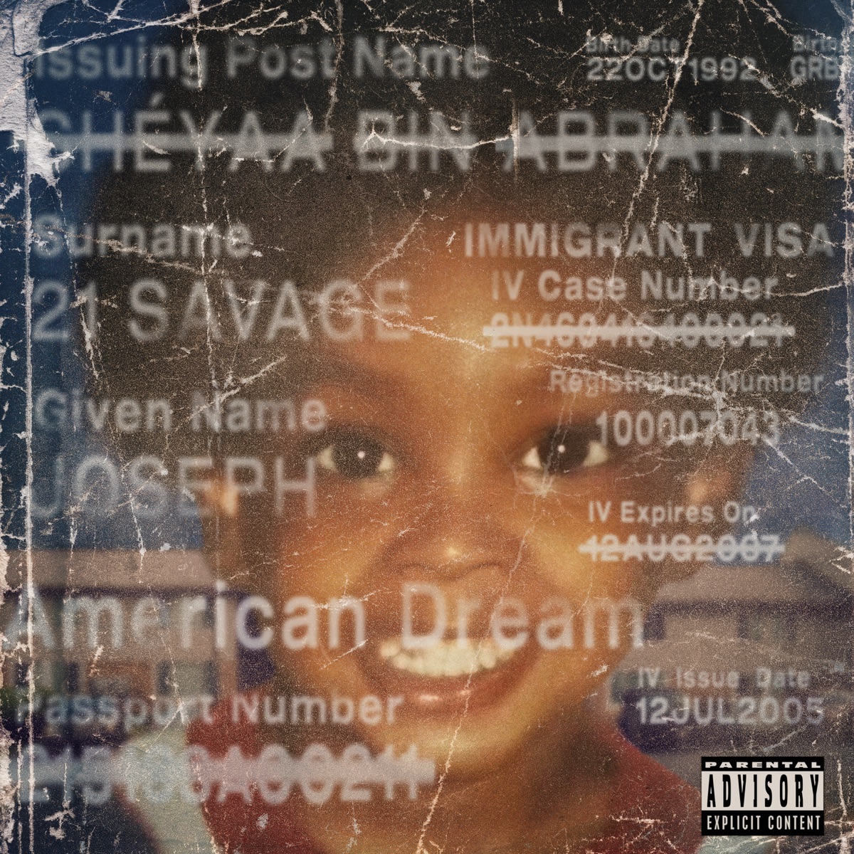 Album Cover for american dream, by 21 Savage Photo credit: Sony Music Entertainment