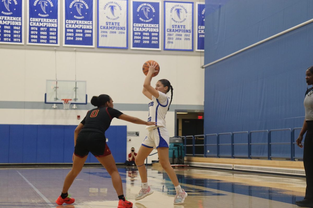 Cerritos women's basketball takes a narrow win after a grueling fourth quarter.
