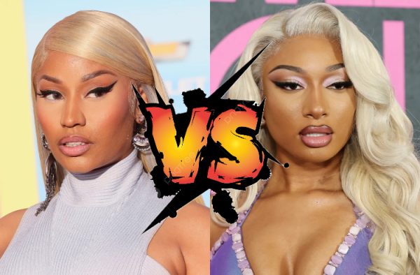 Side by side image of rappers Nicki Minaj and Megan thee Stallion