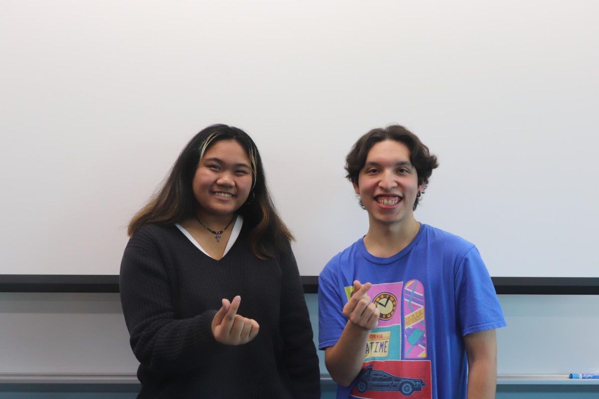 President, R Quirarte (Right) and vice-president , Jasmine Reyes (Left).