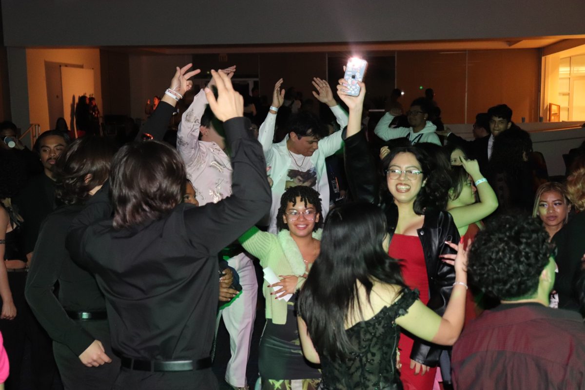 Students dancing at the Cupids Ball in the Student Center