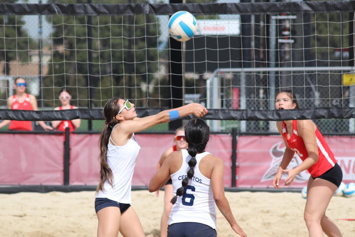 The+Cerritos+Beach+volleyball+team+goes+2-0+on+Feb.+23+against+Moorpark+and+Bakersfield.