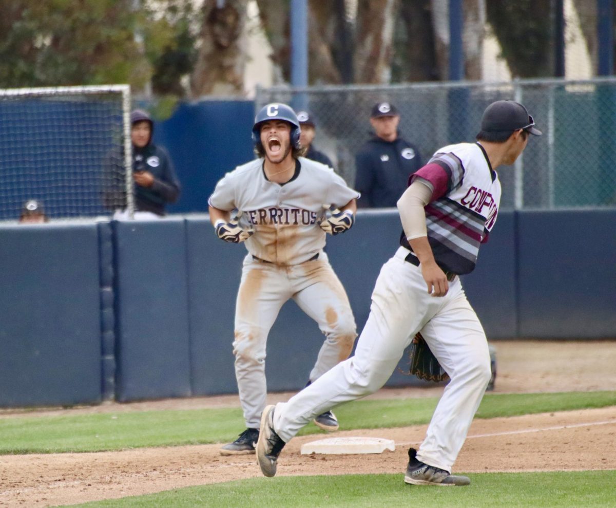 Cerritos+College+made+hitting+look+easy+as+they+defeated+the+Compton+Tartars+and+put+up+runs+in+the+double+digits.