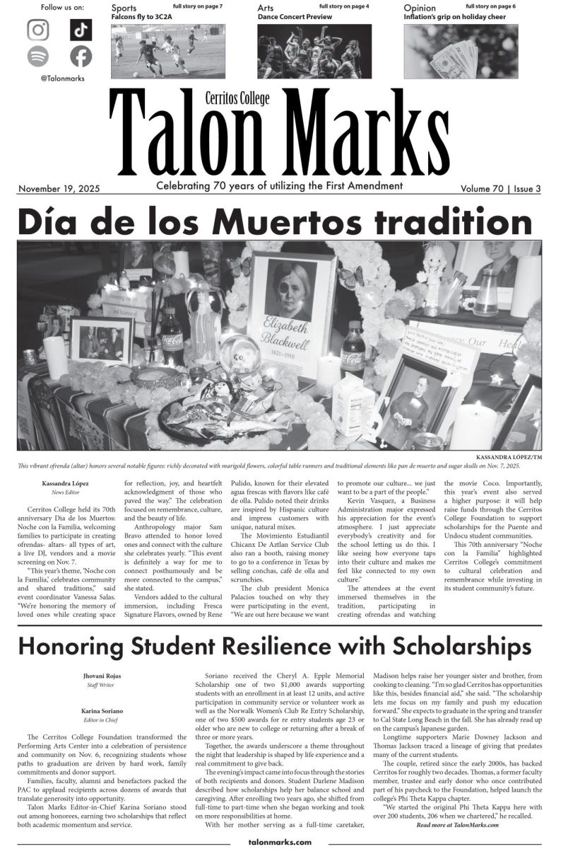 Talon Marks: November 19, 2025 Volume 70 Issue 3