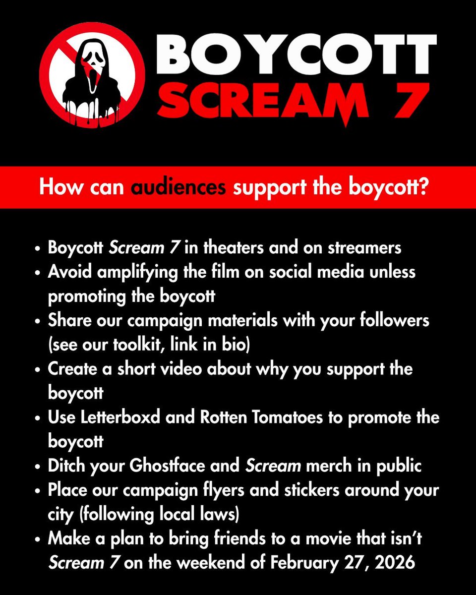 Credit to: @Boycottscream7 and @BDSmovement