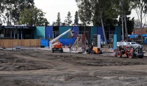 Construction for Norwalk's newest entertainment district outside of Norwalk City Hall on Feb. 24, 2026. 