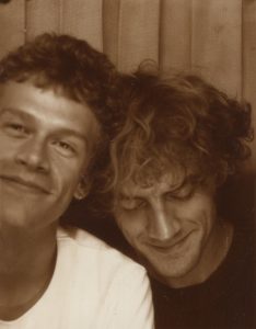 Photo-booth pic of Cameron and Devin Thistle